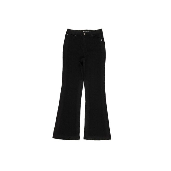 INC International Concepts High Rise Flare Women's size 8 Black Denim Jeans - Picture 1 of 4